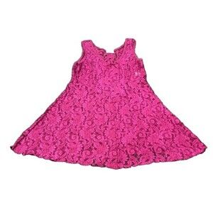Cinema Etoile Women's Vintage Pink sheer lace babydoll Dress‎ Lingerie Medium